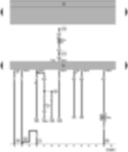 Wiring Diagram  SEAT ALHAMBRA 1999 - Climatronic control unit - fresh and recirculating air flap two-way valve