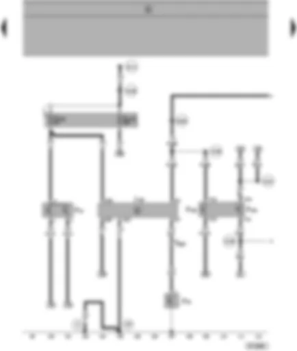 Wiring Diagram  SEAT ALHAMBRA 1999 - Radiator fan run-on control unit - fan run-on thermo-switch - radiator fan thermo-switch - air conditioner shut-off thermo-switch