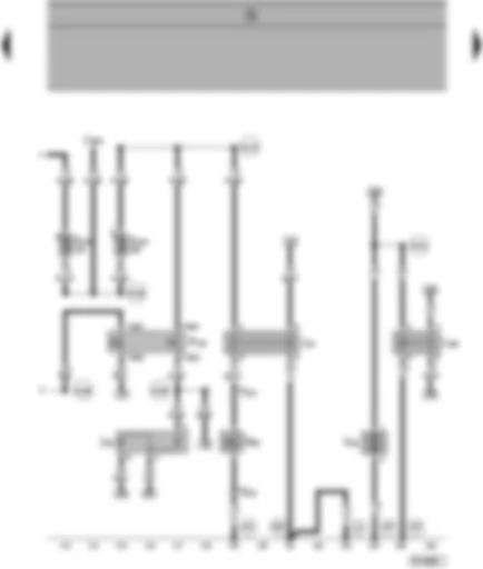 Wiring Diagram  SEAT ALHAMBRA 1998 - Air conditioner pressure switch - diode - coolant circulation pump - radiator fan run-on relay - air conditioning system magnetic coupling - magnetic coupling relay