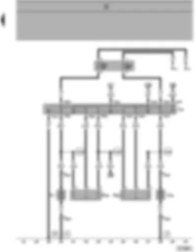 Wiring Diagram  SEAT ALHAMBRA 1999 - Radiator fan relay - radiator fan - radiator fan series resistor