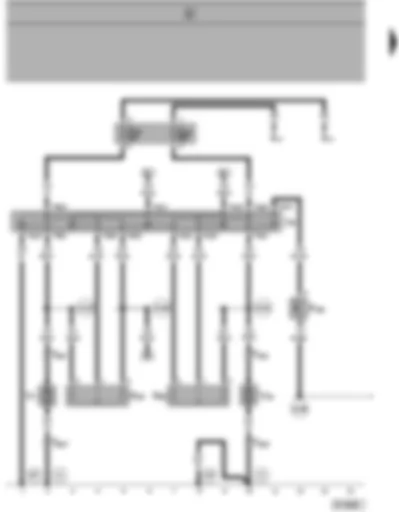 Wiring Diagram  SEAT ALHAMBRA 1998 - Radiator fan relay - radiator fan - radiator fan series resistor - radiator fan series resistor - radiator fan thermo-switch - third speed
