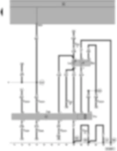 Wiring Diagram  SEAT ALHAMBRA 1998 - Window lifter switch in rear right door - control unit with window lifter motor rear right