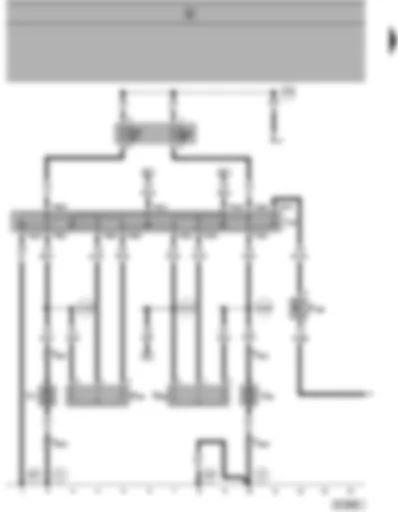 Wiring Diagram  SEAT ALHAMBRA 1998 - Radiator fan relay - radiator fan - radiator fan series resistor