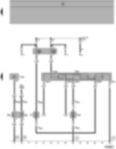 Wiring Diagram  SEAT ALHAMBRA 1998 - Radiator fan relay - radiator fan - fan run-on thermo-switch