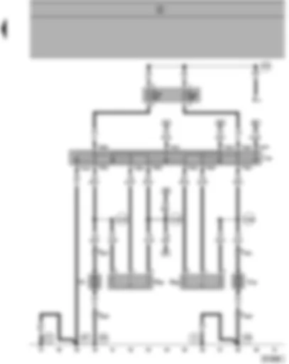 Wiring Diagram  SEAT ALHAMBRA 2000 - Radiator fan relay - radiator fan - radiator fan series resistor