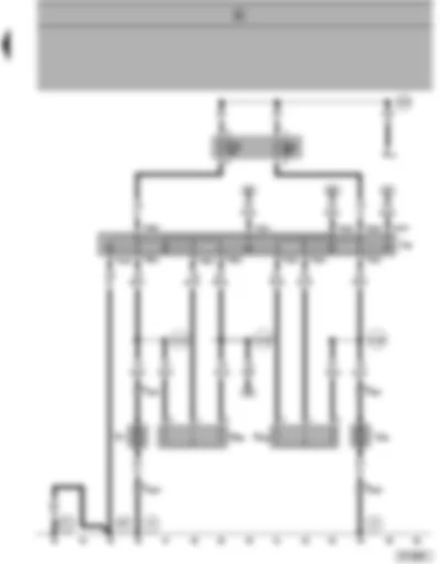 Wiring Diagram  SEAT ALHAMBRA 1999 - Radiator fan relay - radiator fan - radiator fan series resistor