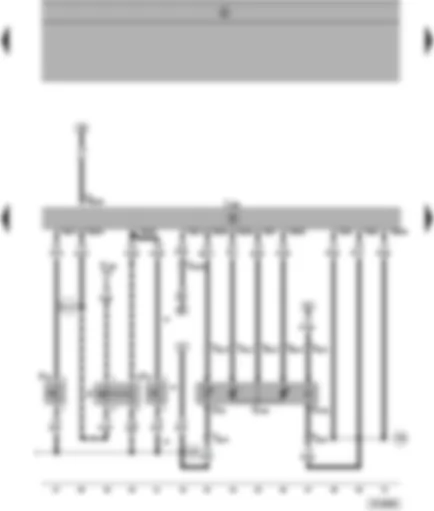 Wiring Diagram  SEAT ALHAMBRA 1998 - Diesel direct injection system control unit - pedal switsch - modulating piston movement sender - fuel temperature sender - metering adjuster - brake light switch