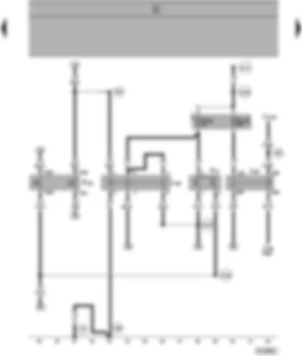 Wiring Diagram  SEAT ALHAMBRA 1998 - Radiator fan thermo-switch - air conditioner uncoupling relay - air conditioner pressure switch - radiator fan run-on relay