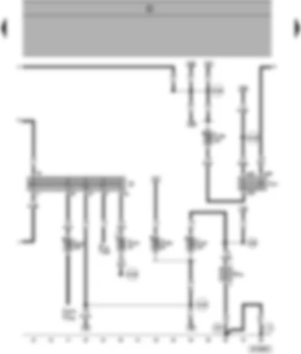 Wiring Diagram  SEAT ALHAMBRA 1998 - Ignition/starter switch - terminal 30 voltage supply relay - heater element (crankcase breather)