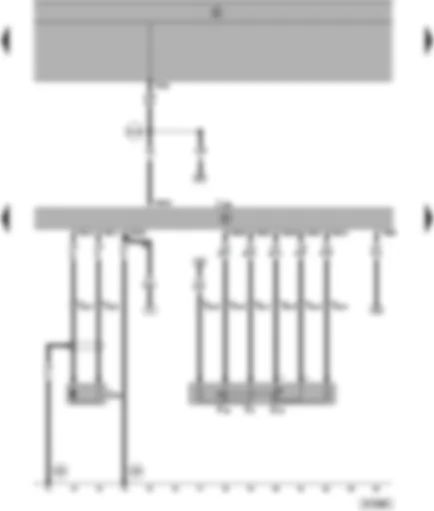 Wiring Diagram  SEAT ALHAMBRA 1999 - Diesel direct injection system control unit - needle lift sender - accelerator pedal position sender - idling switch - Kick-down switch