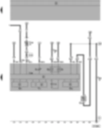 Wiring Diagram  SEAT ALHAMBRA 2000 - Dash panel insert - speedometer - rev. counter - odometer display - fuel gauge - coolant shortage and coolant temperature indicator