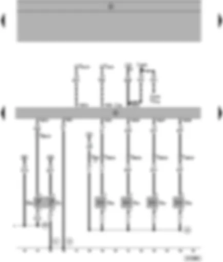 Wiring Diagram  SEAT ALHAMBRA 1998 - Simos control unit - injectors - coolant temperature sender