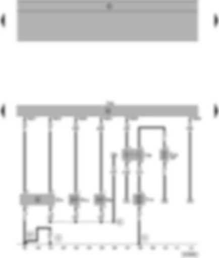 Wiring Diagram  SEAT ALHAMBRA 1999 - Motronic control unit - air mass meter - activated charcoal filter system - secondary air inlet valve - secondary air pump motor