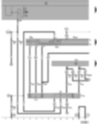 Wiring Diagram  SEAT ALHAMBRA 1999 - Electrically adjustable and heated exterior mirrors - with folding function on driver