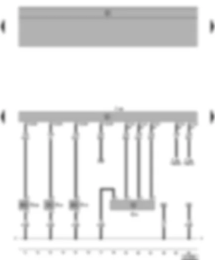 Wiring Diagram  SEAT ALHAMBRA 2000 - Diesel direct injection system control unit - air mass meter - exhaust gas recirculation valve - charge pressure control solenoid valve - intake manifold flap change-over valve