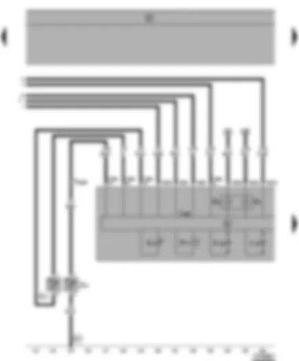 Wiring Diagram  SEAT ALHAMBRA 2000 - Dash panel insert - optical and acoustical oil pressure warning - fuel gauge - coolant shortage and coolant temperature indicator - ambient temperature sensor - oil temperature sende