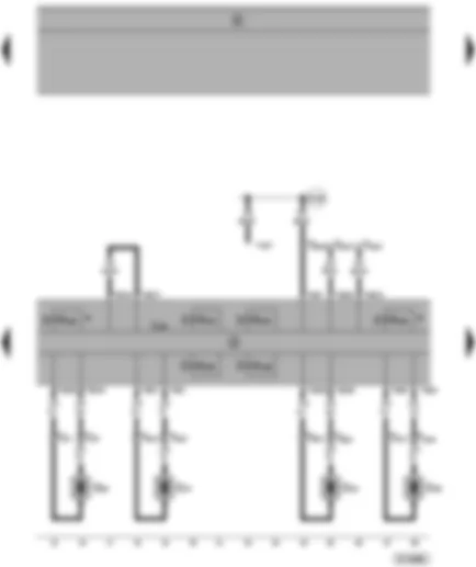 Wiring Diagram  SEAT ALHAMBRA 1999 - ABS/ABS with EDL control unit - ABS valves - Differential lock valve - speed sensor