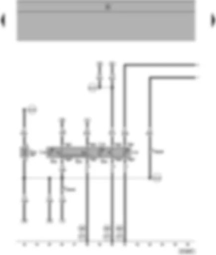 Wiring Diagram  SEAT ALHAMBRA 1999 - Switch and rear window lifter isolation switch in the console