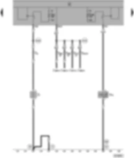 Wiring Diagram  SEAT ALHAMBRA 2000 - Alarm horn - heated rear window