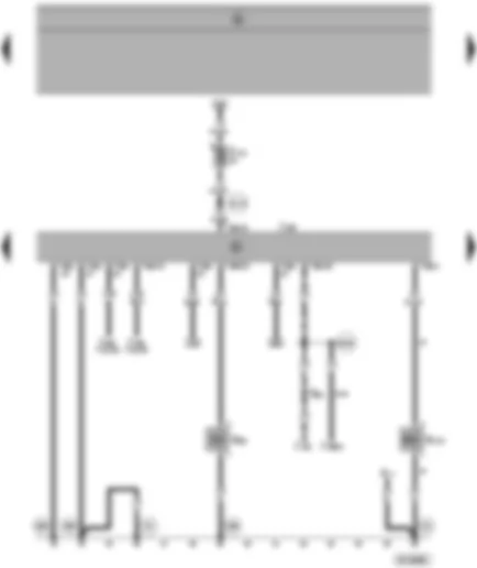 Wiring Diagram  SEAT ALHAMBRA 1999 - Climatronic control unit - fresh and recirculating air flap two-way valve - additional heat exchanger valve