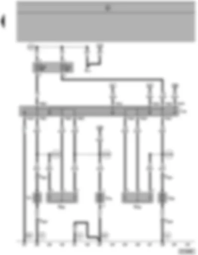 Wiring Diagram  SEAT ALHAMBRA 1999 - Radiator fan relay - radiator fan - radiator fan series resistor - continued circulation of coolant pump