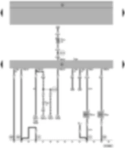 Wiring Diagram  SEAT ALHAMBRA 1999 - Climatronic control unit - fresh and recirculating air flap two-way valve - additional heat exchanger valve