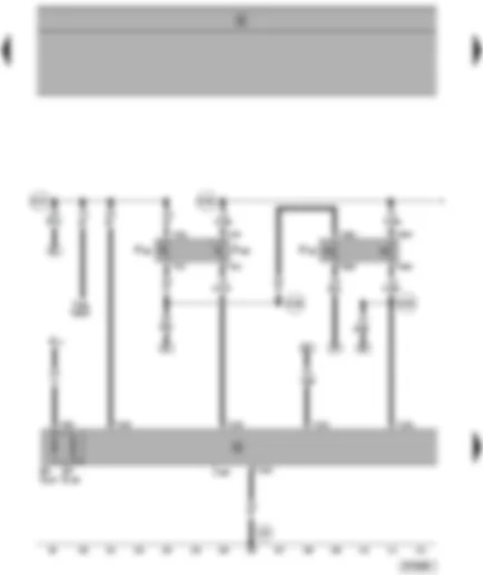 Wiring Diagram  SEAT ALHAMBRA 1998 - Radiator fan control unit - air conditioner pressure switch - thermo-switch