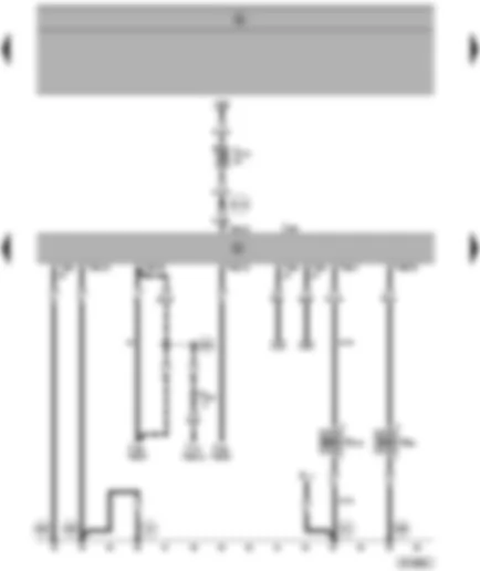Wiring Diagram  SEAT ALHAMBRA 1999 - Climatronic control unit - fresh and recirculating air flap two-way valve - additional heat exchanger valve