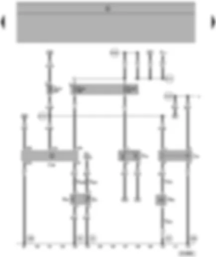 Wiring Diagram  SEAT ALHAMBRA 1999 - Magnetic coupling - magnetic coupling relay - radiator fan run-on control unit - radiator fan thermo-switch - Fan run-on thermo-switch