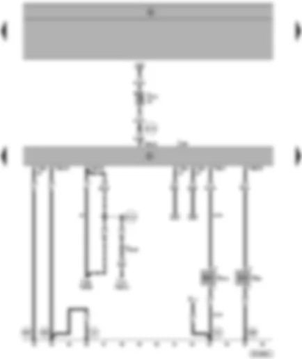 Wiring Diagram  SEAT ALHAMBRA 1998 - Climatronic control unit - fresh and recirculating air flap two-way valve - additional heat exchanger valve