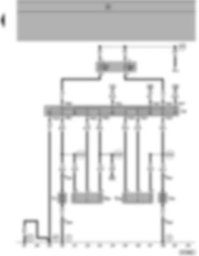 Wiring Diagram  SEAT ALHAMBRA 1998 - Radiator fan relay - radiator fan - radiator fan series resistor