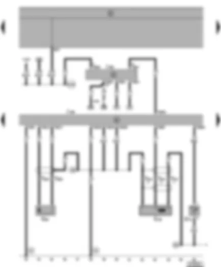 Wiring Diagram  SEAT ALHAMBRA 2000 - Diesel direct injection system control unit - engine speed sender - needle lift sender - intake manifold temperature sender - immobilizer control unit - self-diagnosis connection -