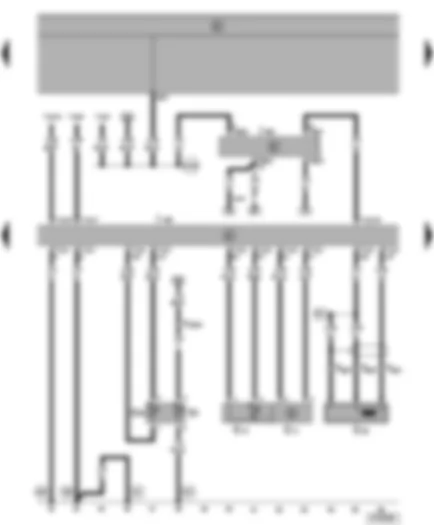 Wiring Diagram  SEAT ALHAMBRA 1999 - Diesel direct injection system control unit - engine speed sender - coolant temperature sender - intake manifold pressure sender - intake manifold temperature sender - immobilizer control unit