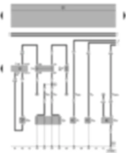 Wiring Diagram  SEAT ALHAMBRA 2000 - Diesel direct injection system control unit - glow plug relay - glow plug - oil pressure switch - fuel temperature sender - speedometer sender