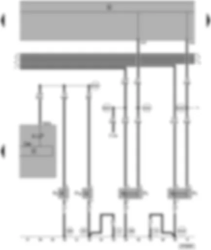 Wiring Diagram  SEAT ALHAMBRA 1999 - Handbrake warning - brake fluid level warning contact - front door contact switch