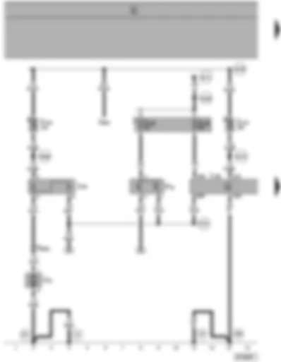 Wiring Diagram  SEAT ALHAMBRA 1999 - Radiator fan run-on control unit - thermo-switch - continued circulation of coolant pump