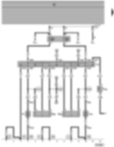Wiring Diagram  SEAT ALHAMBRA 1998 - Radiator fan relay - radiator fan - radiator fan series resistor