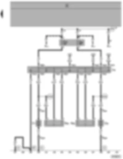 Wiring Diagram  SEAT ALHAMBRA 2000 - Radiator fan relay - radiator fan - radiator fan series resistor