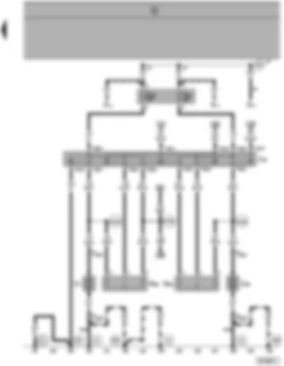Wiring Diagram  SEAT ALHAMBRA 1999 - Radiator fan relay - radiator fan - radiator fan series resistor