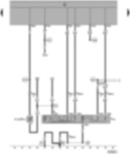 Wiring Diagram  SEAT ALHAMBRA 1998 - Central locking actuator - front left - immobilizer/ central locking warning lamp