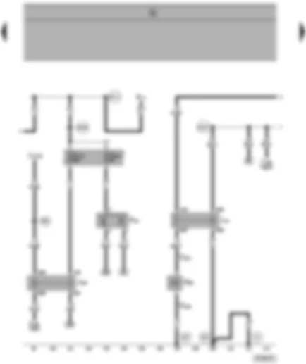 Wiring Diagram  SEAT ALHAMBRA 2000 - Magnetic coupling - magnetic coupling relay - radiator fan run-on relay - radiator fan thermo-switch