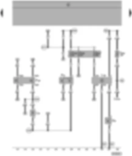 Wiring Diagram  SEAT ALHAMBRA 2000 - Radiator fan run-on control unit - radiator fan run-on/continued coolant circulation thermo-switch - air conditioner pressure switch - radiator fan thermo-switch