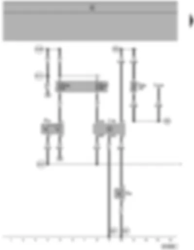Wiring Diagram  SEAT ALHAMBRA 1999 - Radiator fan run-on control unit - radiator fan run-on/continued coolant circulation thermo-switch - radiator fan thermo-switch