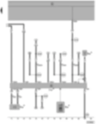 Wiring Diagram  SEAT ALHAMBRA 1998 - Mobile phone operating electronics control unit - telephone microphone - telephone aerial - mobile telephone