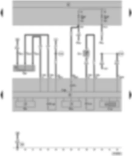 Wiring Diagram  SEAT ALHAMBRA 1999 - Dash panel insert - rev. counter - speedometer - multi-function display - reserve fuel warning lamp - ambient temperature sensor