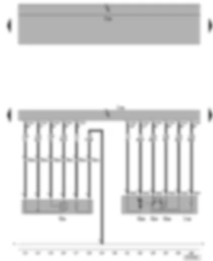 Wiring Diagram  SEAT ALHAMBRA 2001 - Motronic control unit - throttle valve control unit - throttle valve drive angle sender (electric throttle operation) - lambda probe