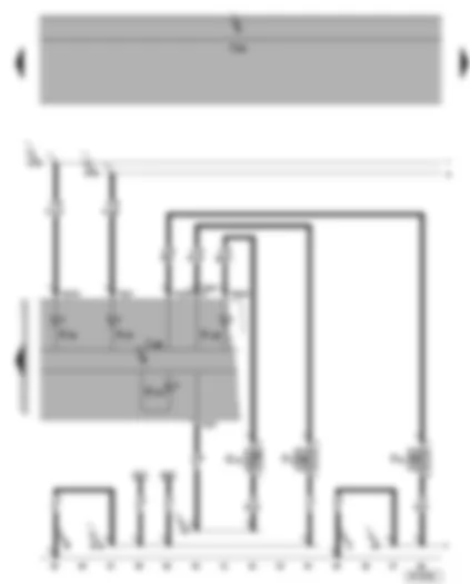 Wiring Diagram  SEAT ALHAMBRA 2001 - Dash panel insert -  turn signal warning lamp - windscreen washer fluid level sender - brake system warning lamp - handbrake warning switch - brake fluid level warning contact