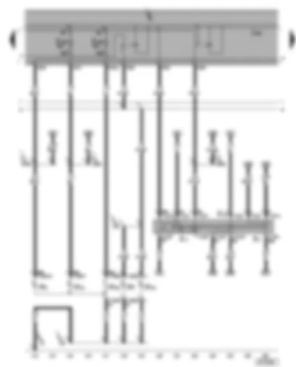 Wiring Diagram  SEAT ALHAMBRA 2001 - Front right headlight - front right turn signal - turn signal switch - headlight dipper/flasher switch - parking light switch
