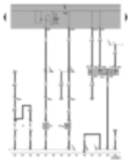 Wiring Diagram  SEAT ALHAMBRA 2001 - Heated rear window switch - heated rear window - door contact switch rear (rear lid) - number plate light