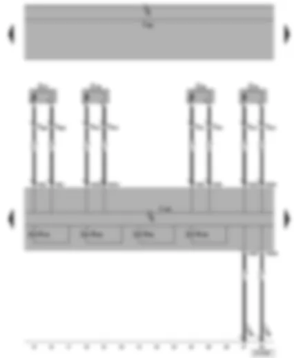 Wiring Diagram  SEAT ALHAMBRA 2001 - ABS for control unit - speed sensor